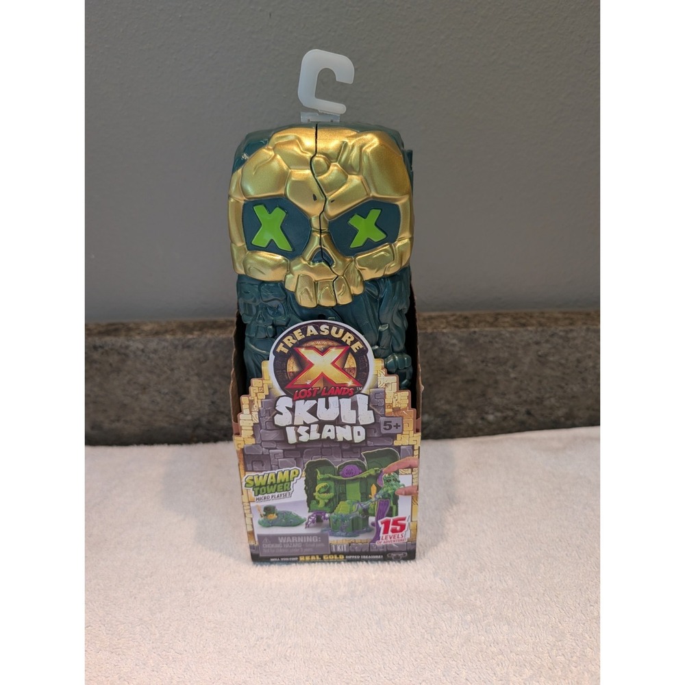 Treasure X Lost Lands Skull Island Swamp Tower Micro Playset New 15 Levels Green